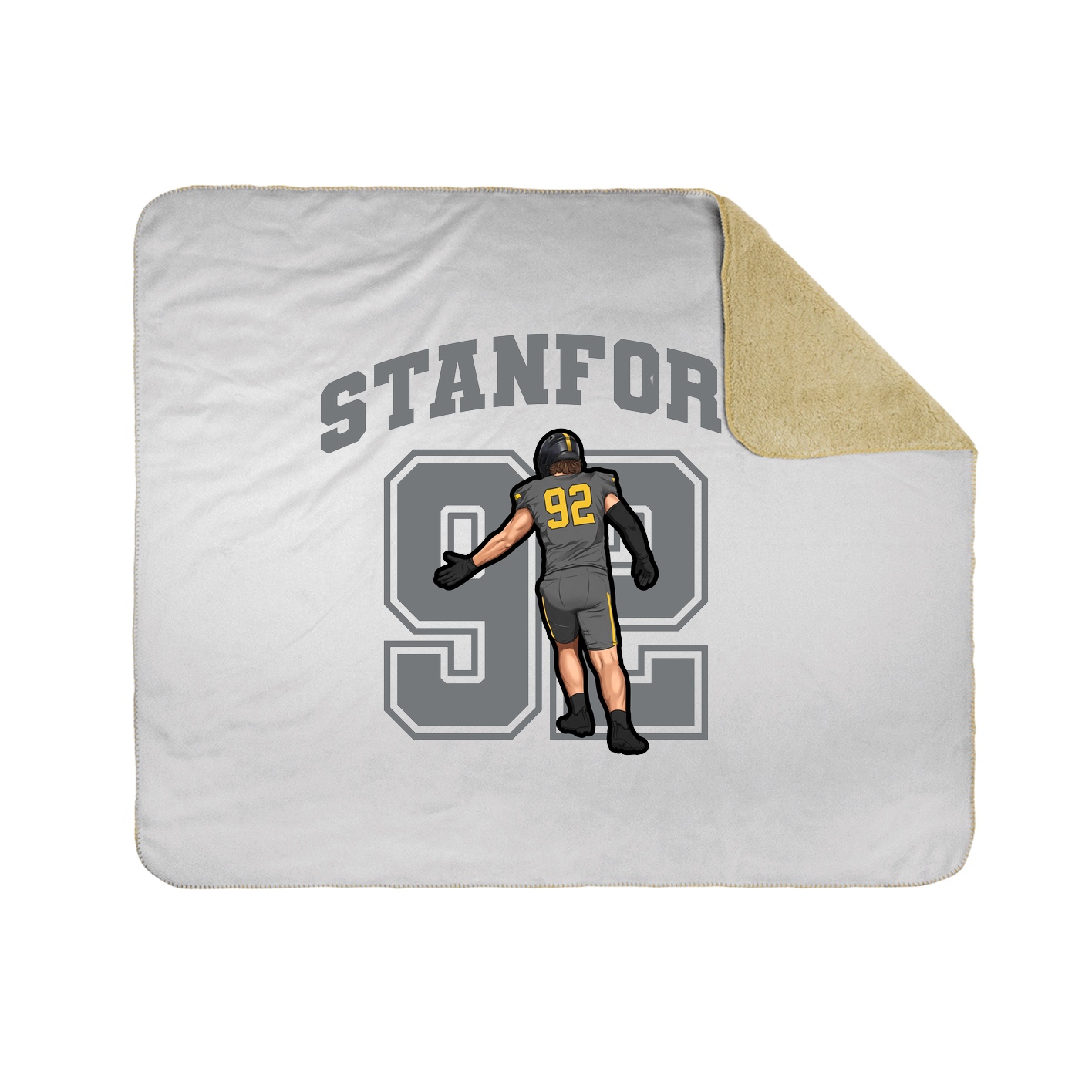 Throw Blanket — Number in White