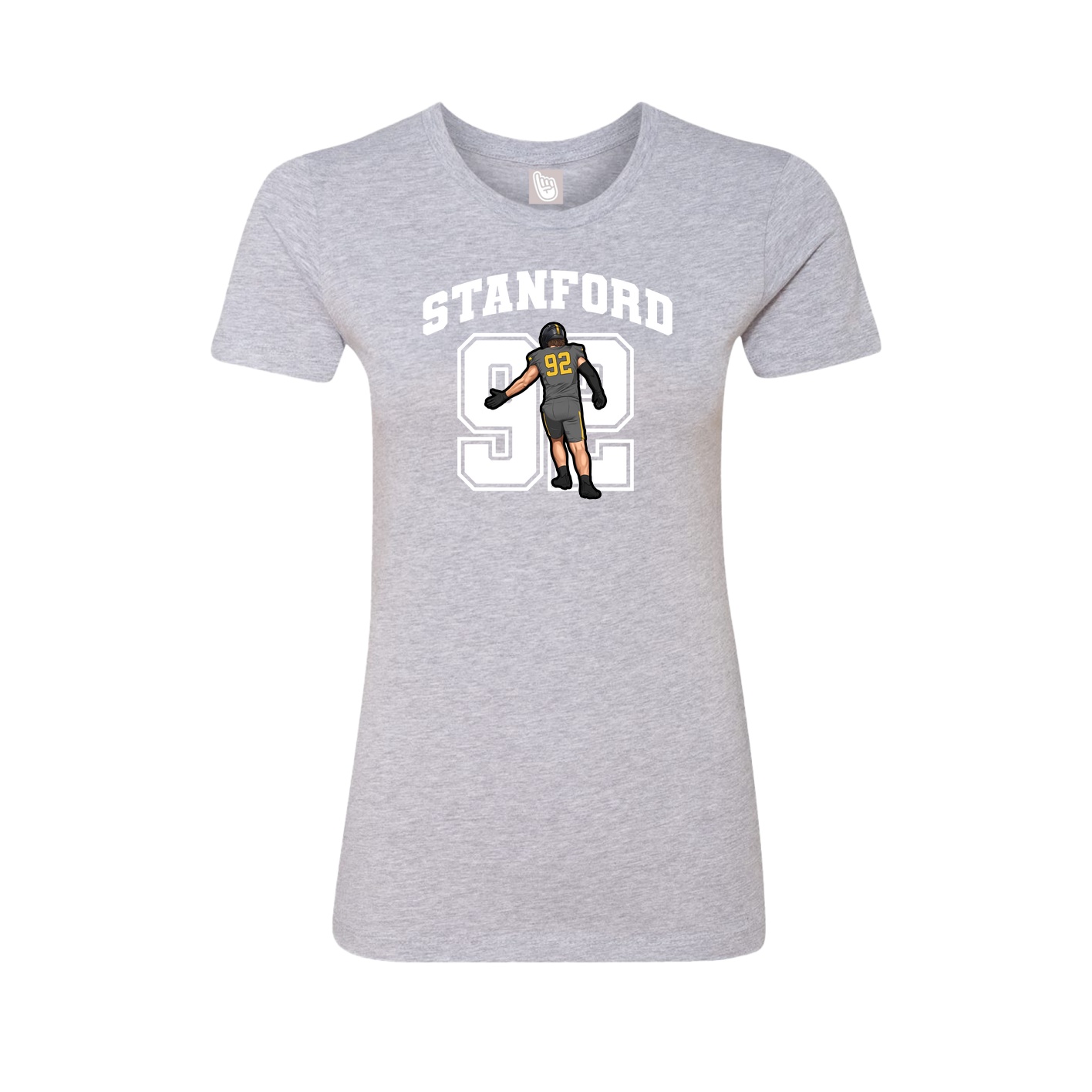 Fitted Women's Tee — Number in Grey