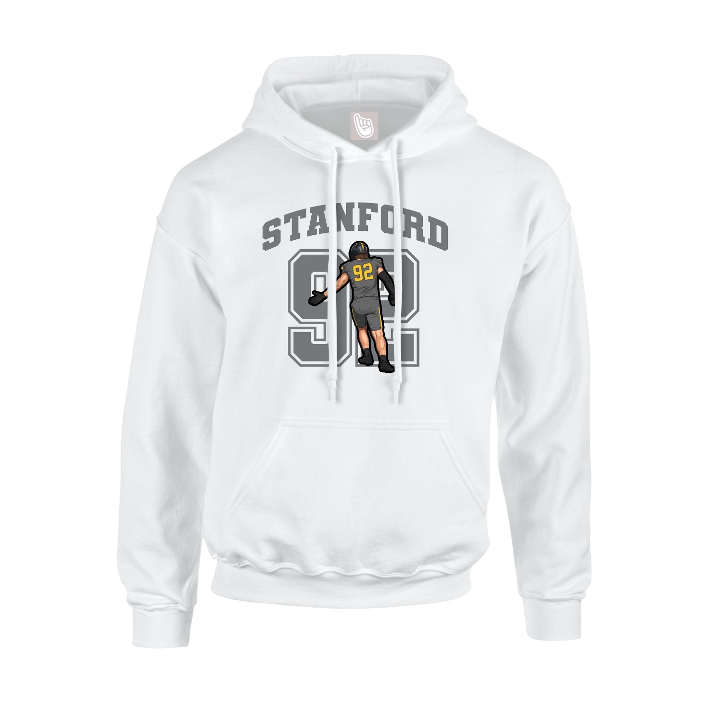 Hoodie — Number in White