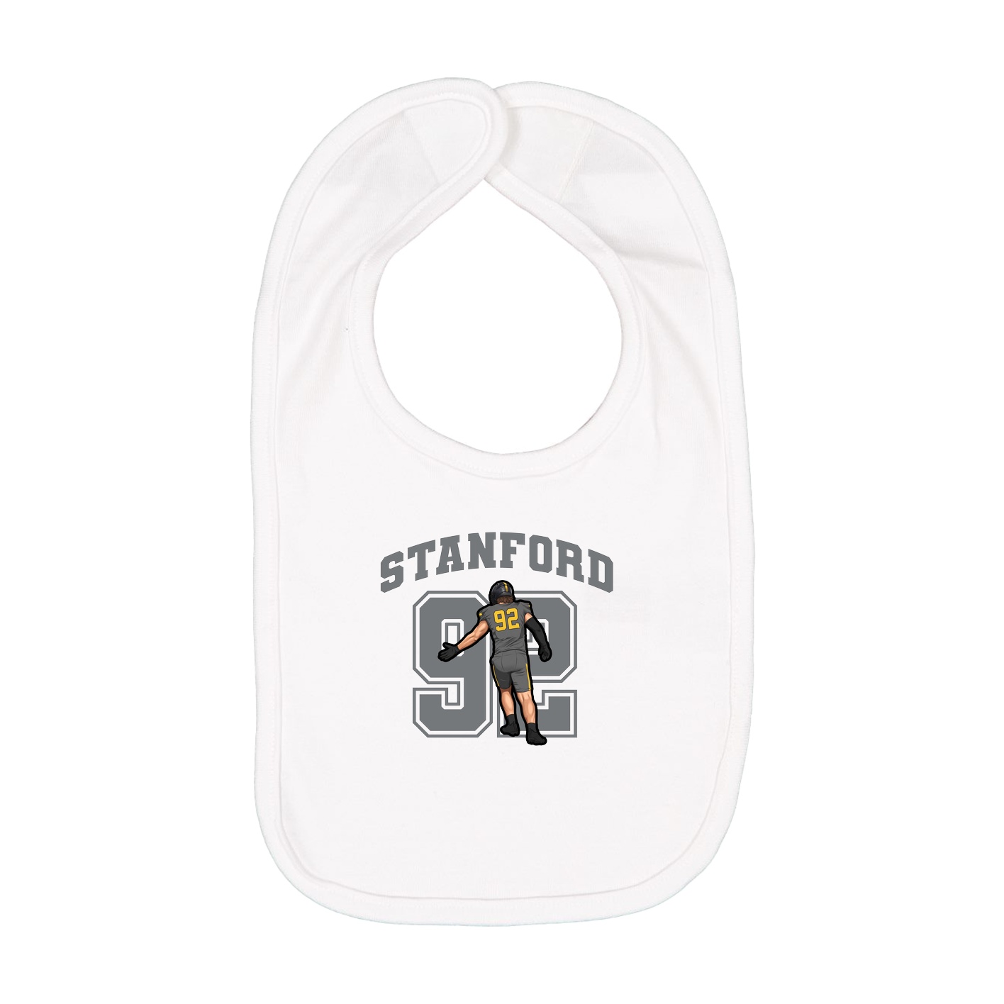 Infant Bib — Number in White