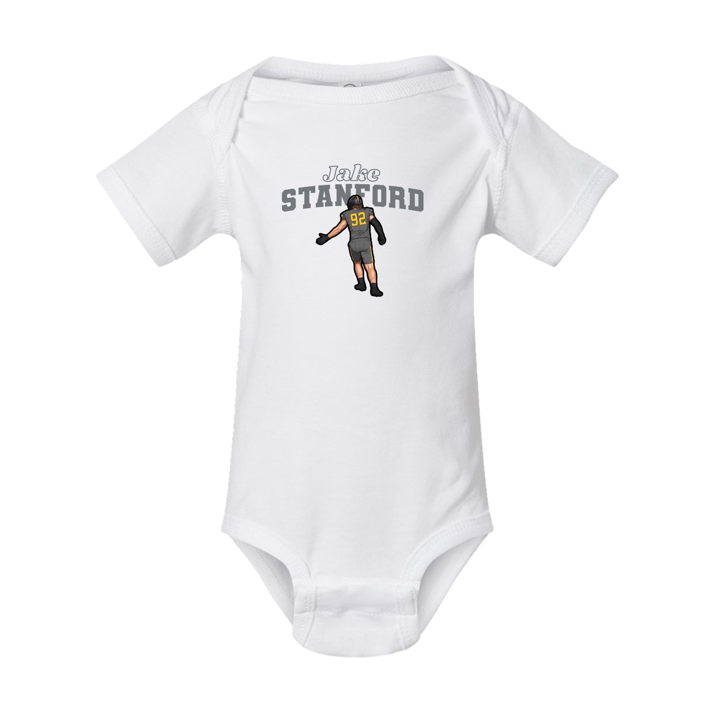Baby Onesie — Name Arch in White