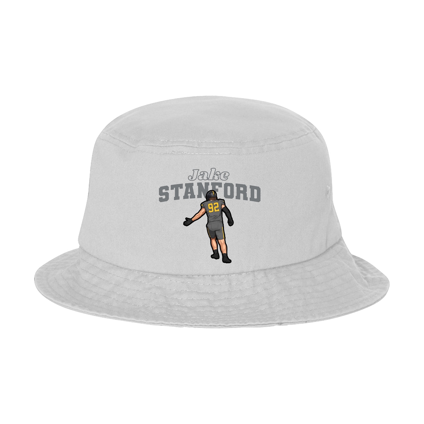 Bucket Cap — Name Arch in White