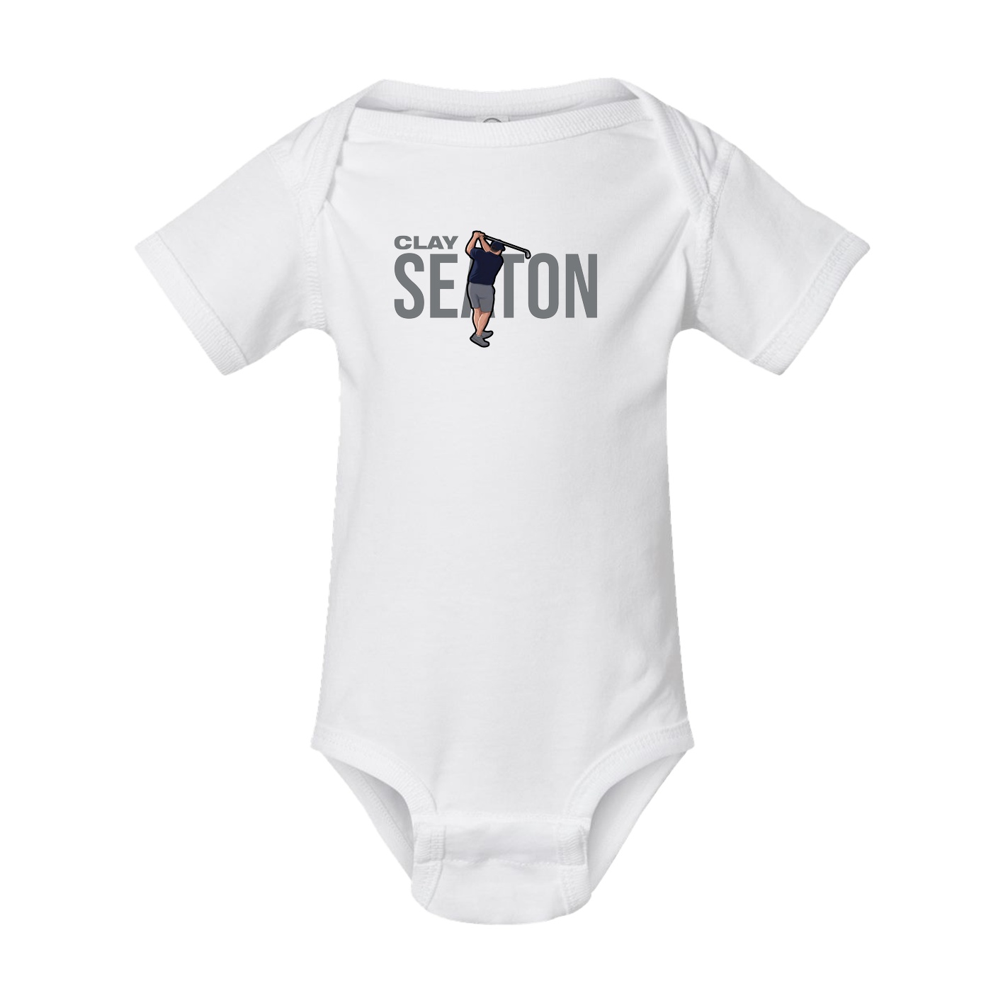 Baby Onesie — Player Name in White