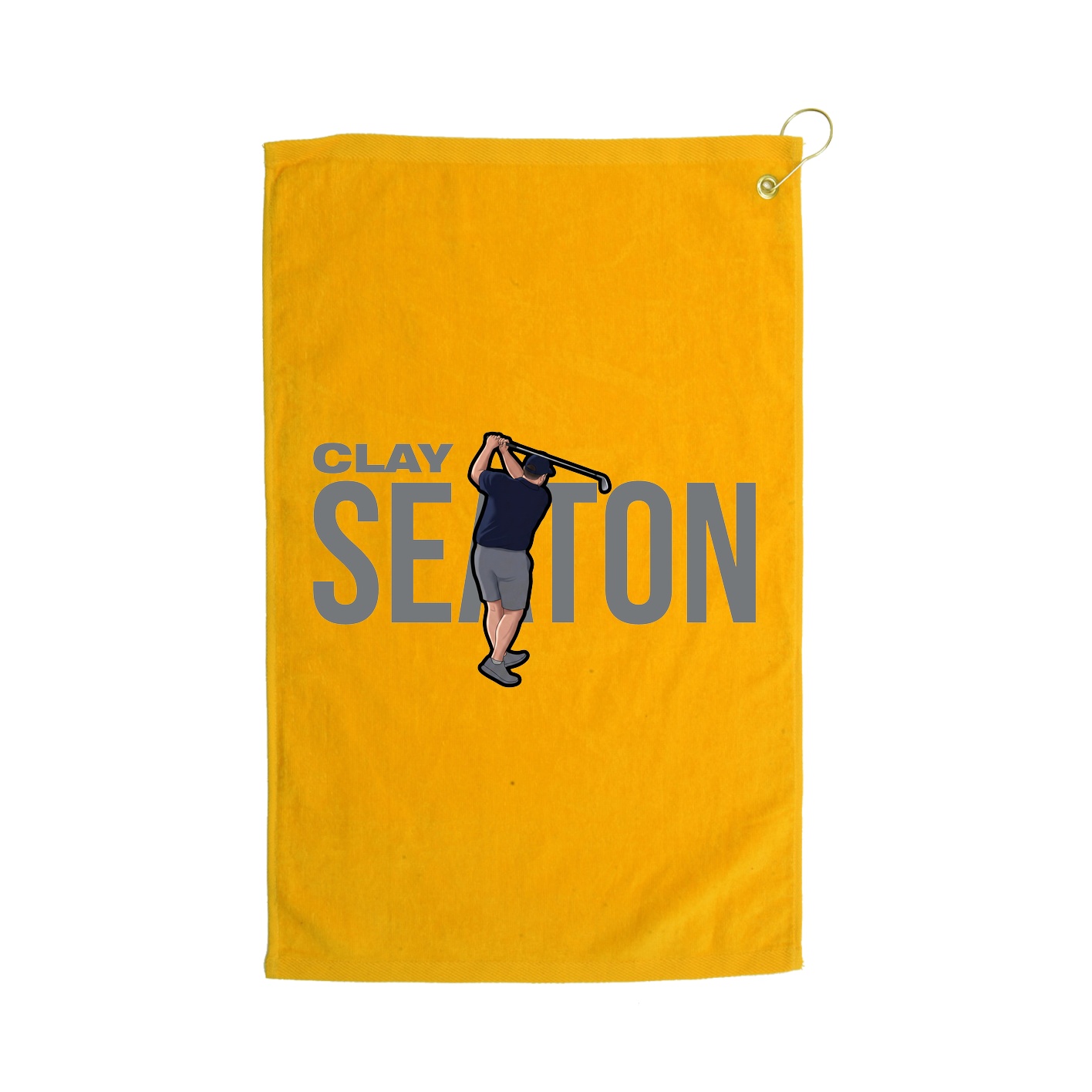 Golf Towel — Player Name in Gold