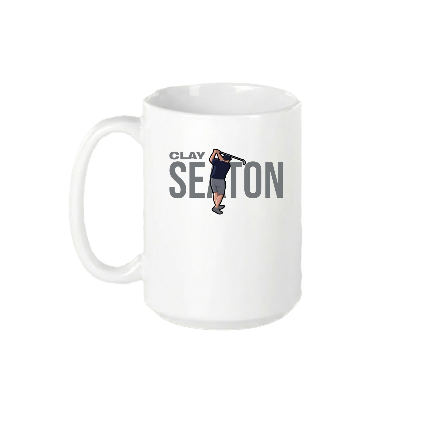15oz Coffee Mug — Player Name in White