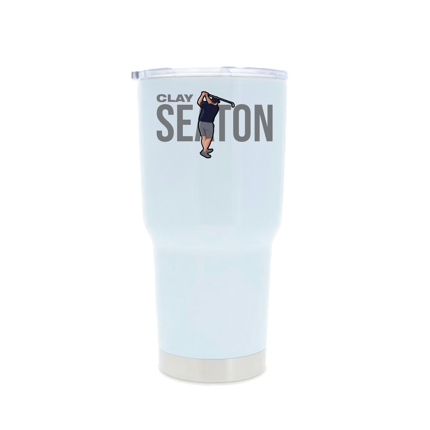 30oz Stainless Steel Tumbler — Player Name in White