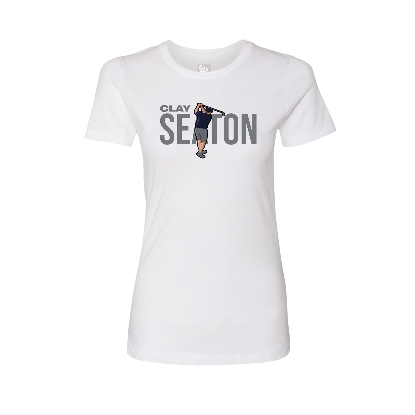 Fitted Women's Tee — Player Name in White