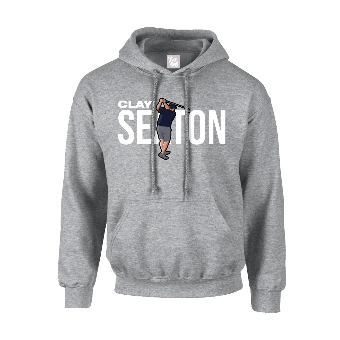 Youth Hoodie — Player Name in Grey