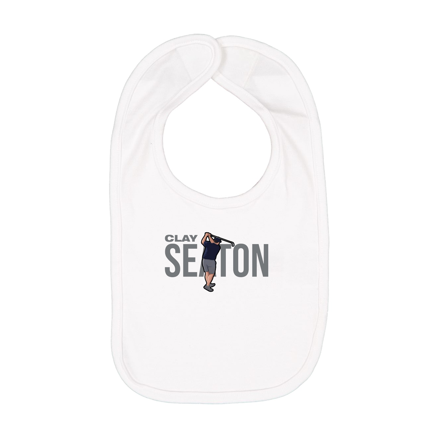 Infant Bib — Player Name in White