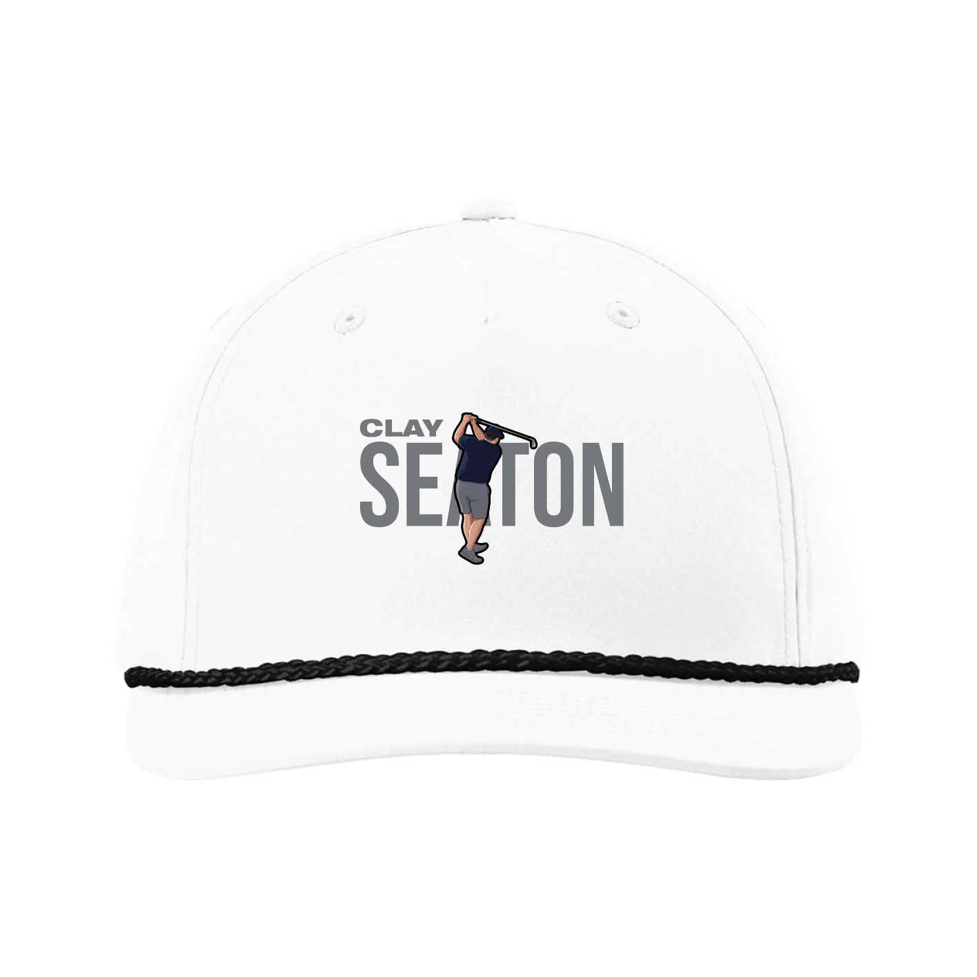 Five-Panel Classic Rope Cap — Player Name in White