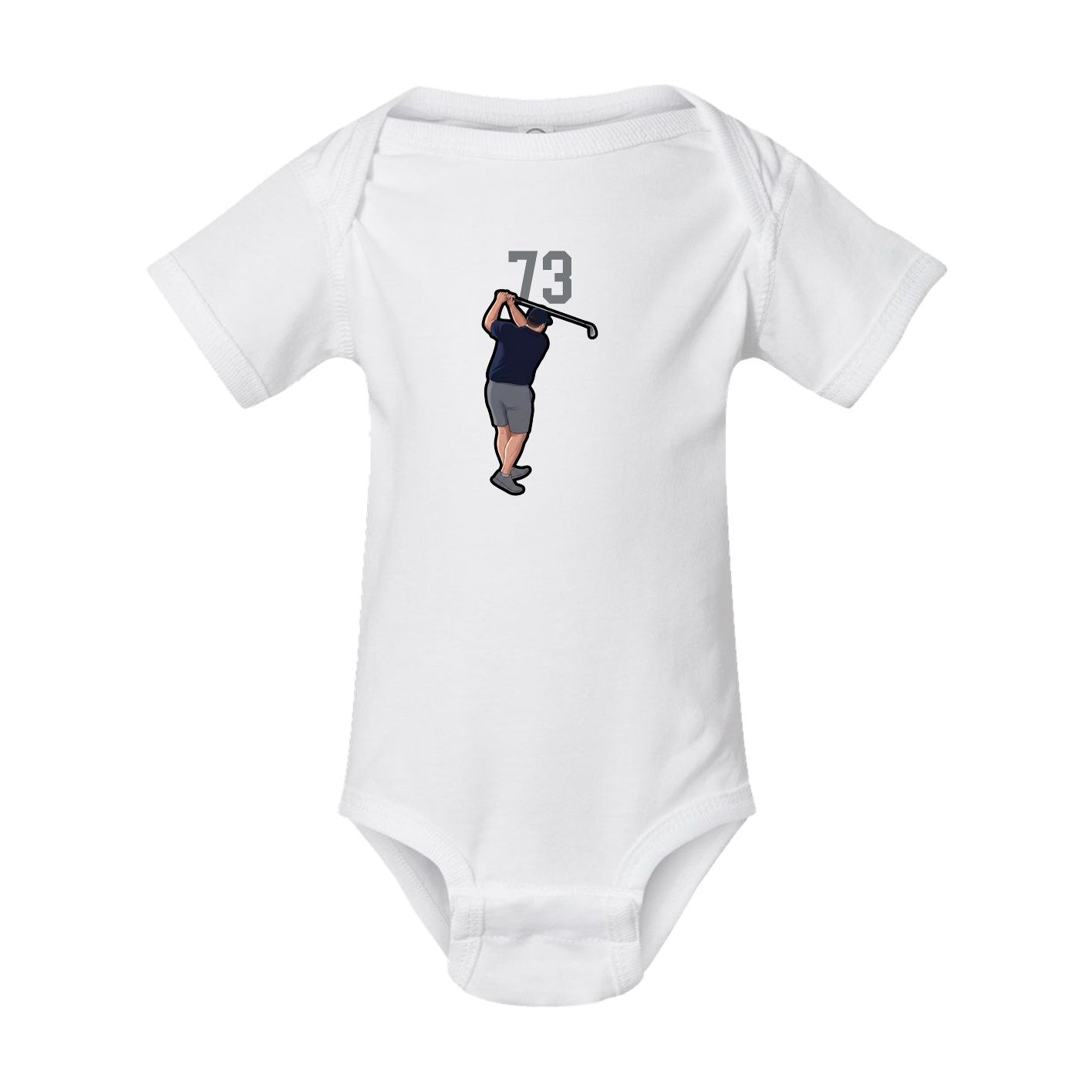 Baby Onesie — Number Top in White