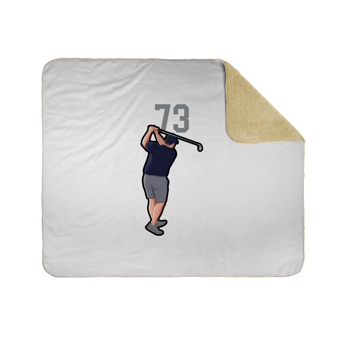 Throw Blanket — Number Top in White