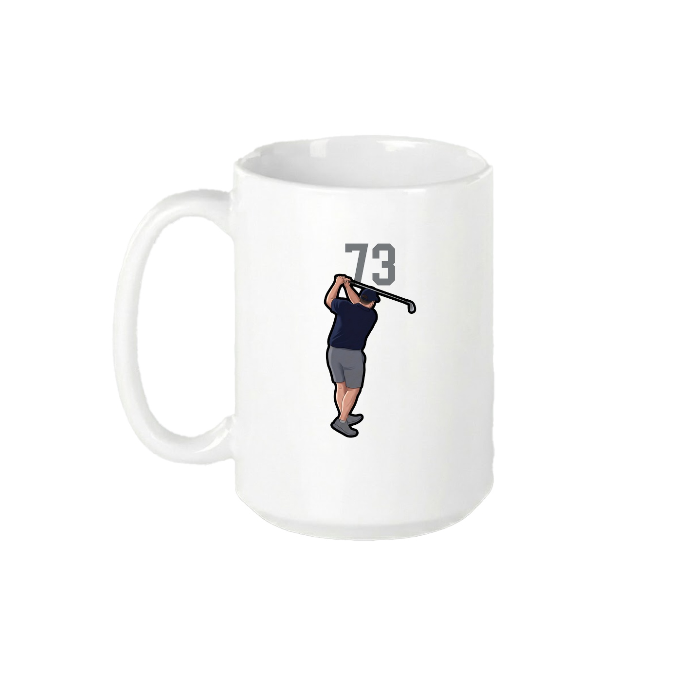 15oz Coffee Mug — Number Top in White