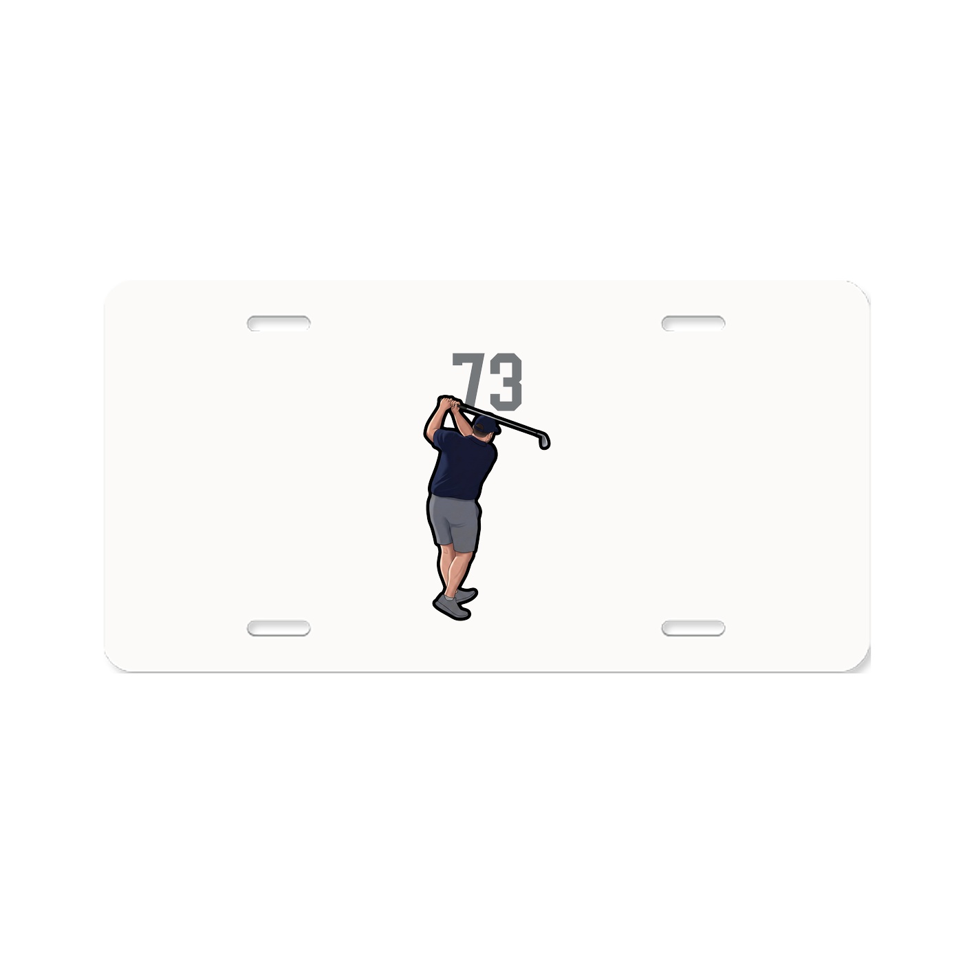 License Plate — Number Top in Classic
