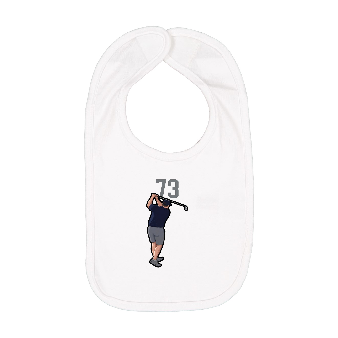Infant Bib — Number Top in White