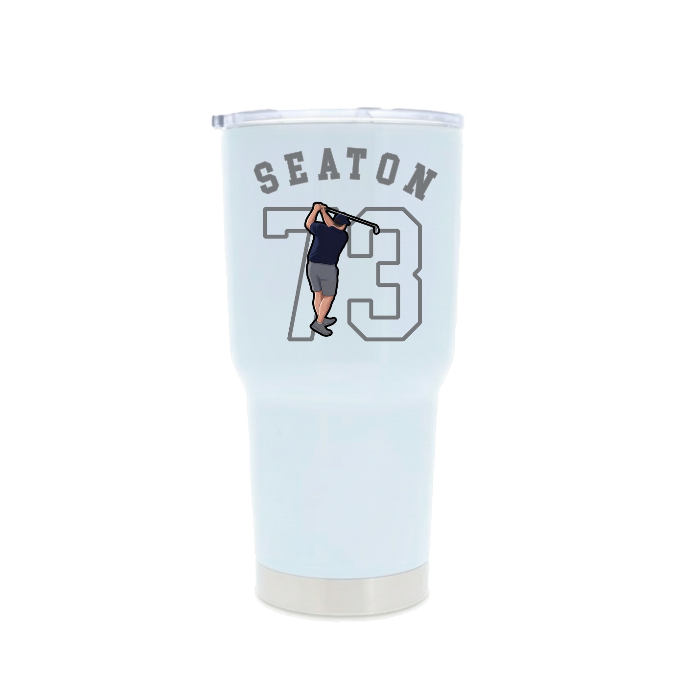 30oz Stainless Steel Tumbler — Shirsey Arch in White
