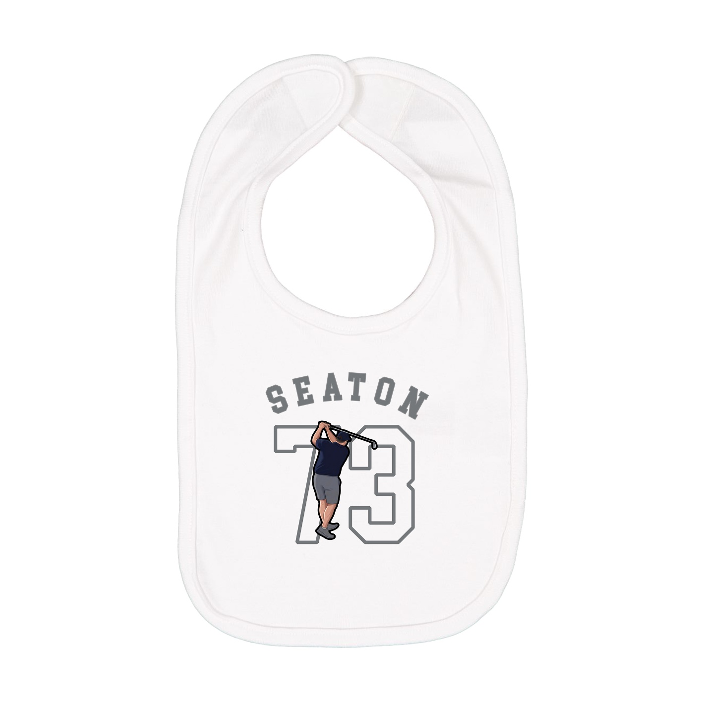 Infant Bib — Shirsey Arch in White