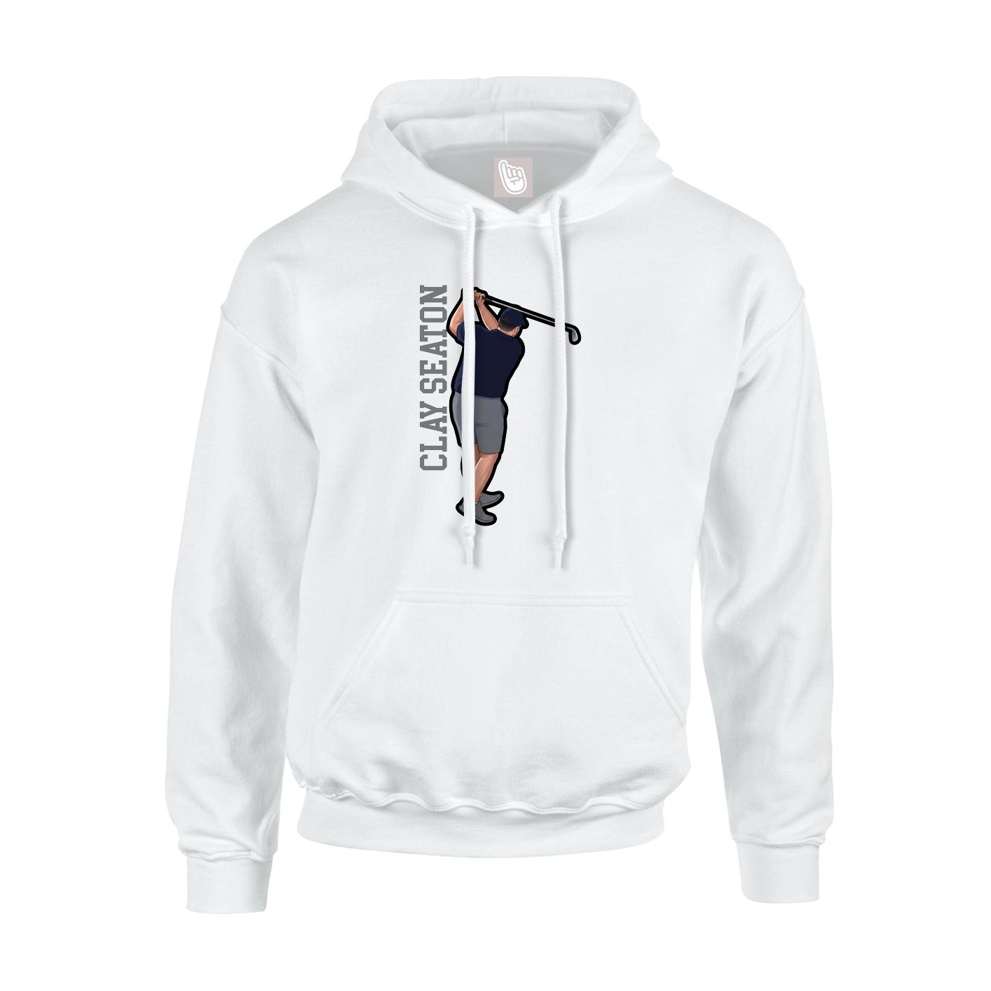 Hoodie — Name Vertical in White