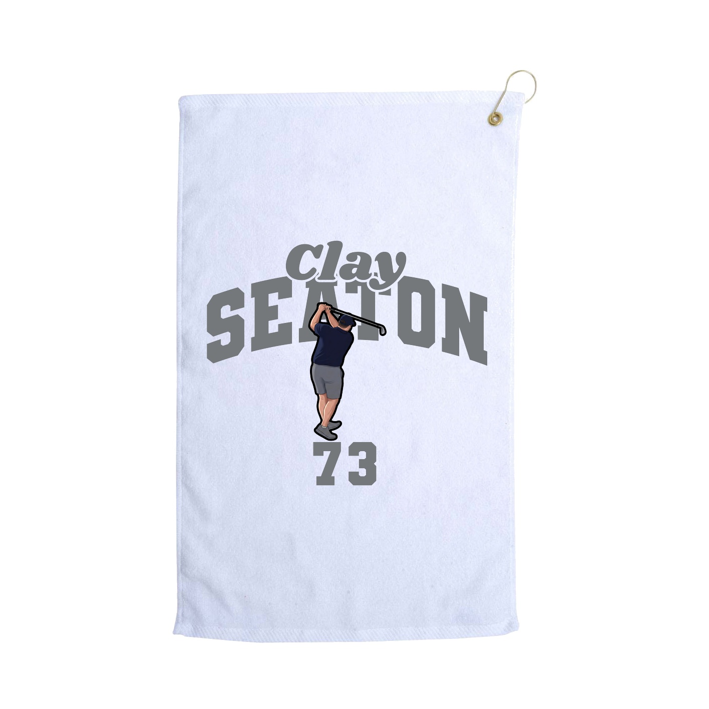 Golf Towel — Signature Arch in White