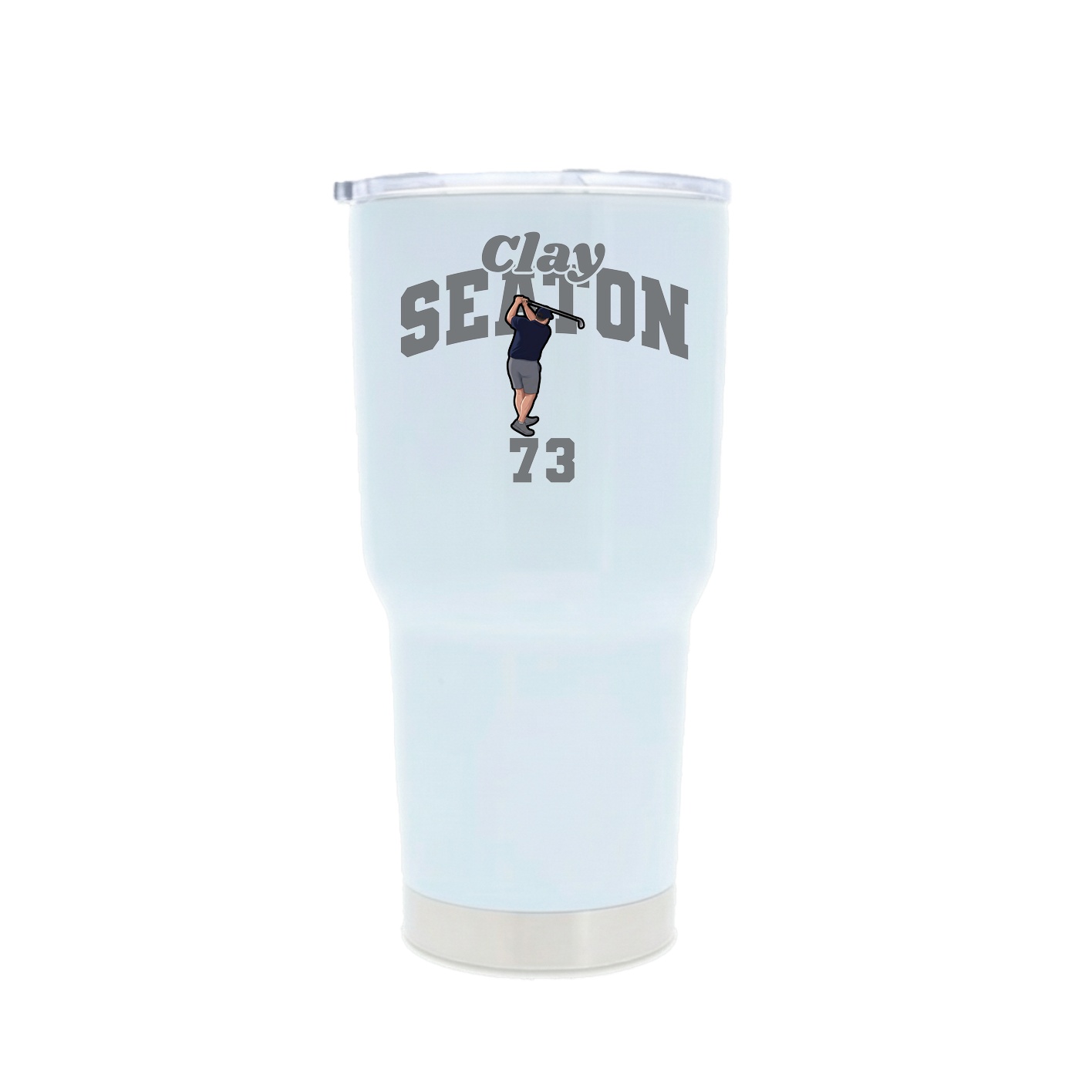 30oz Stainless Steel Tumbler — Signature Arch in White
