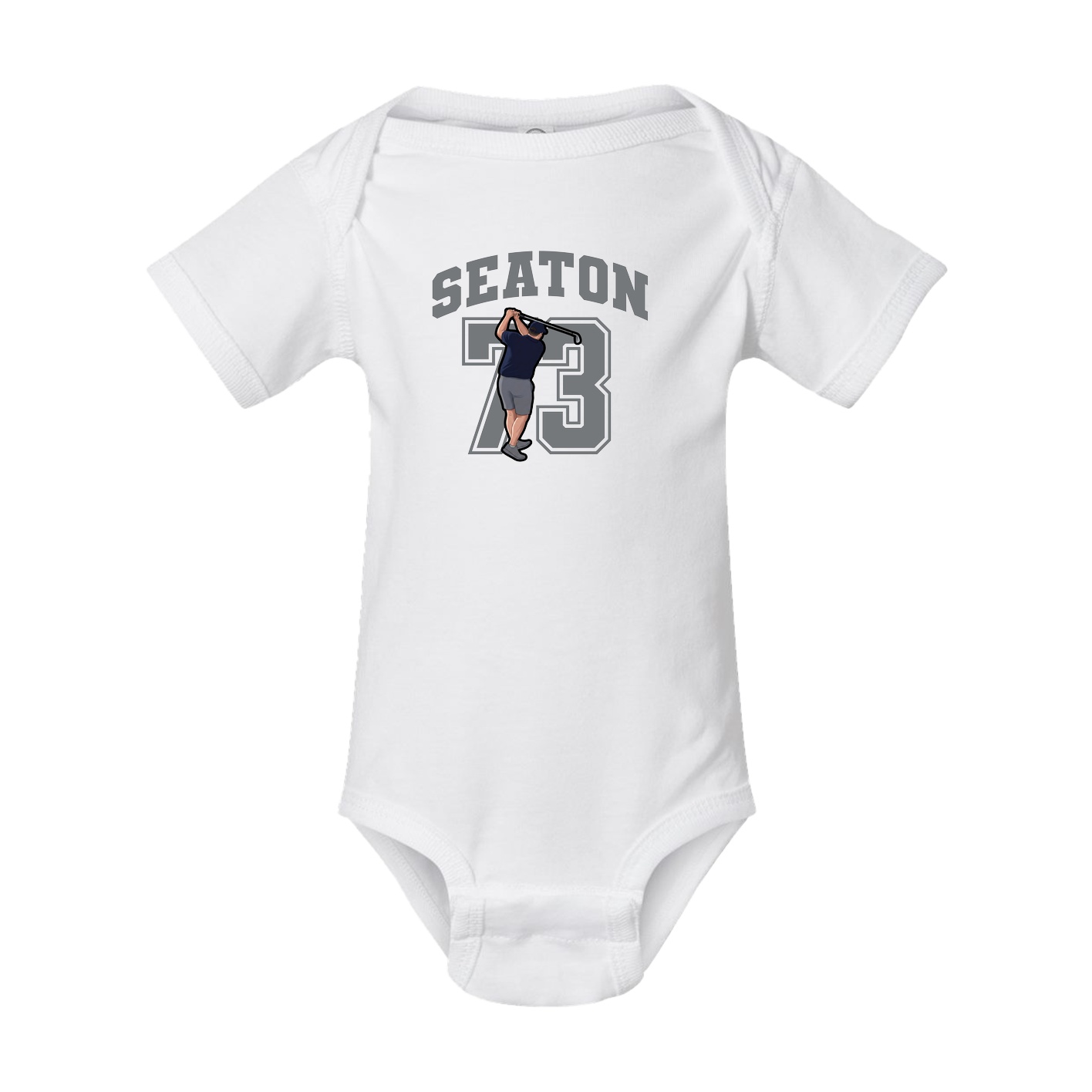 Baby Onesie — Number in White