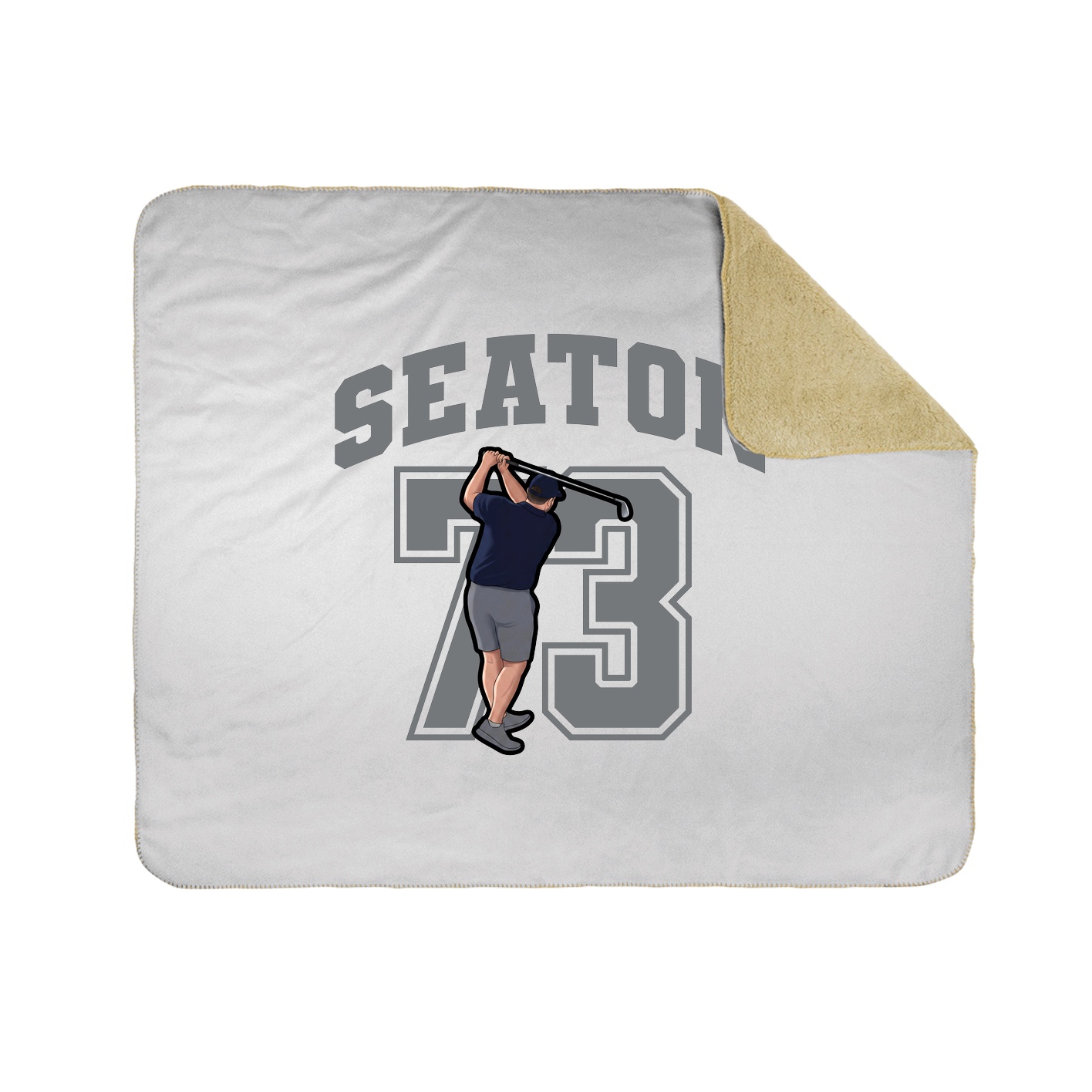 Throw Blanket — Number in White