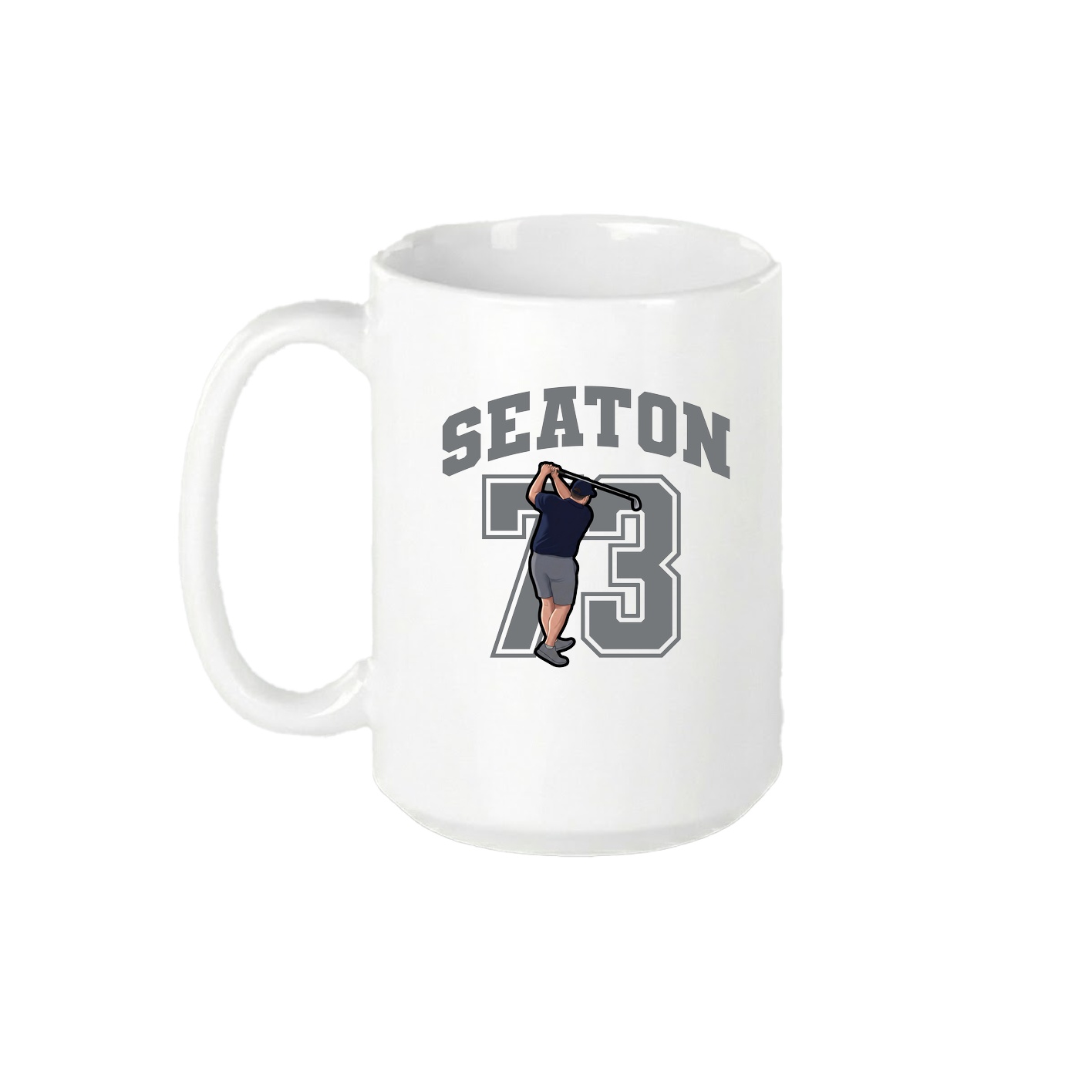15oz Coffee Mug — Number in White