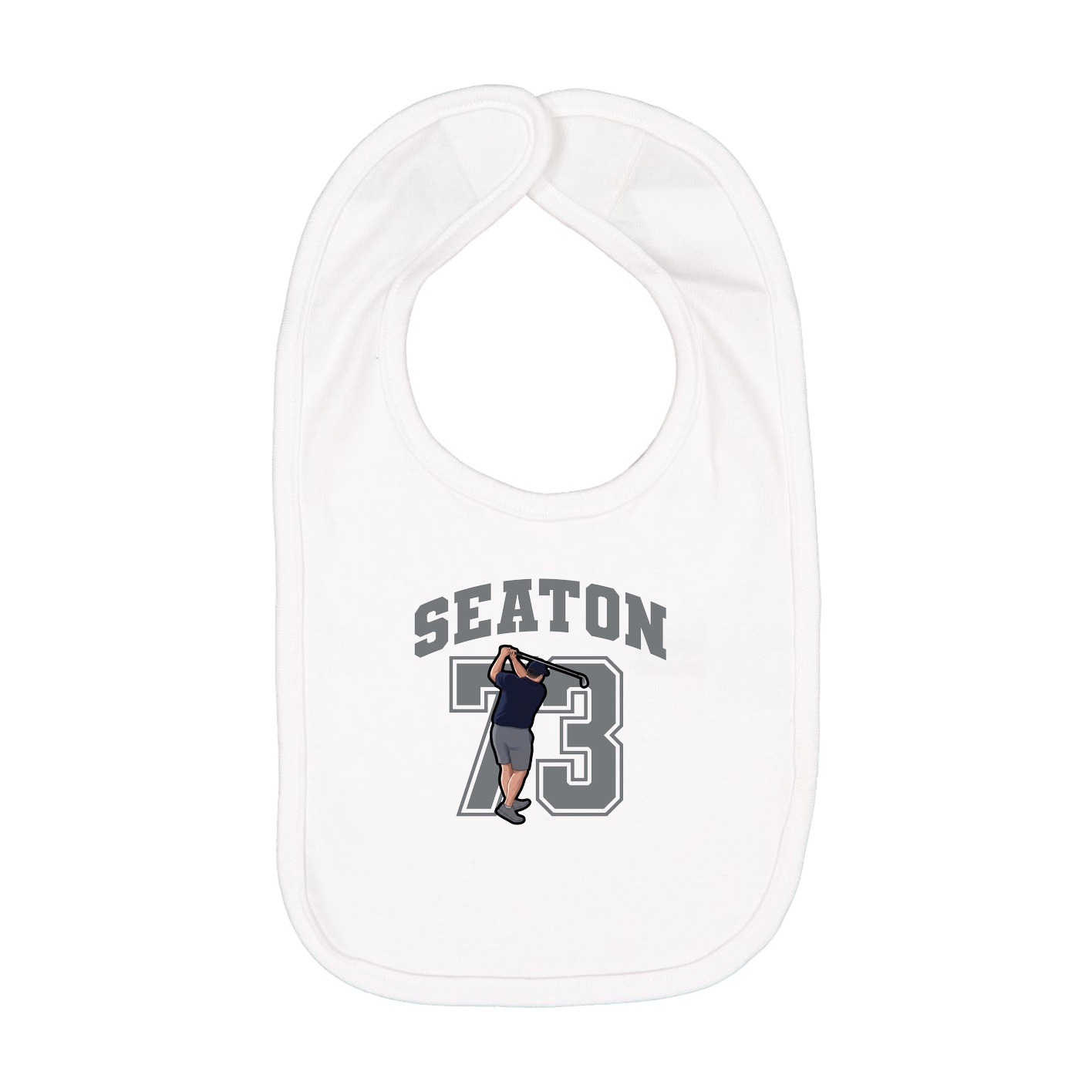 Infant Bib — Number in White