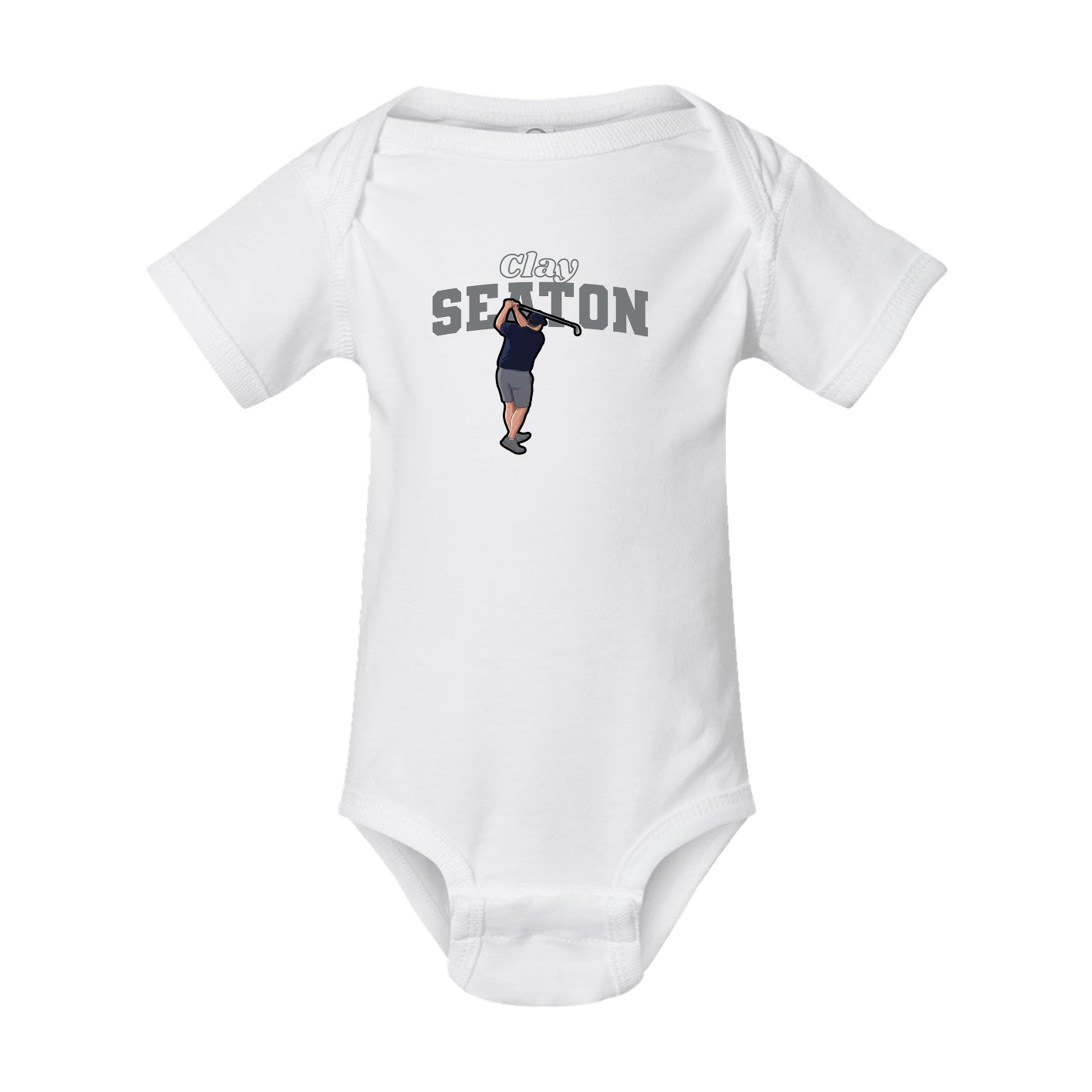 Baby Onesie — Name Arch in White