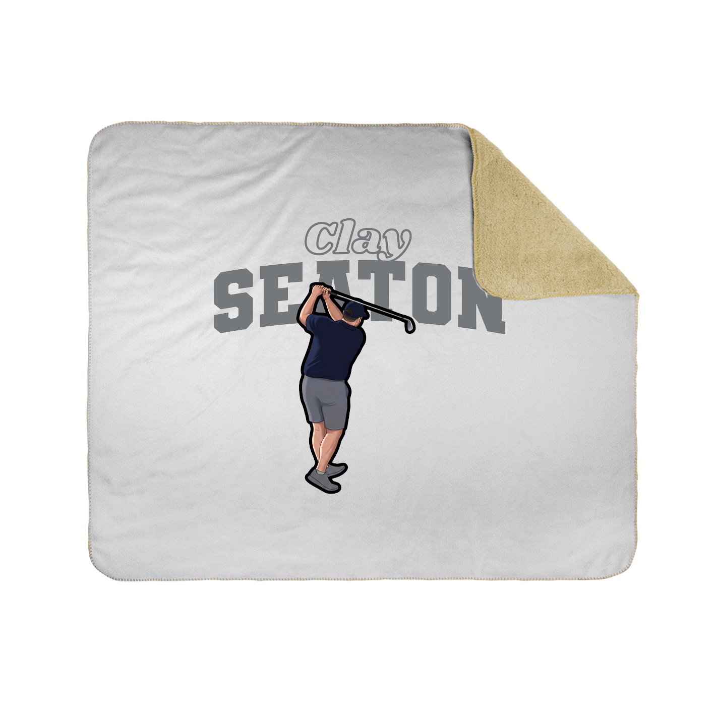 Throw Blanket — Name Arch in White