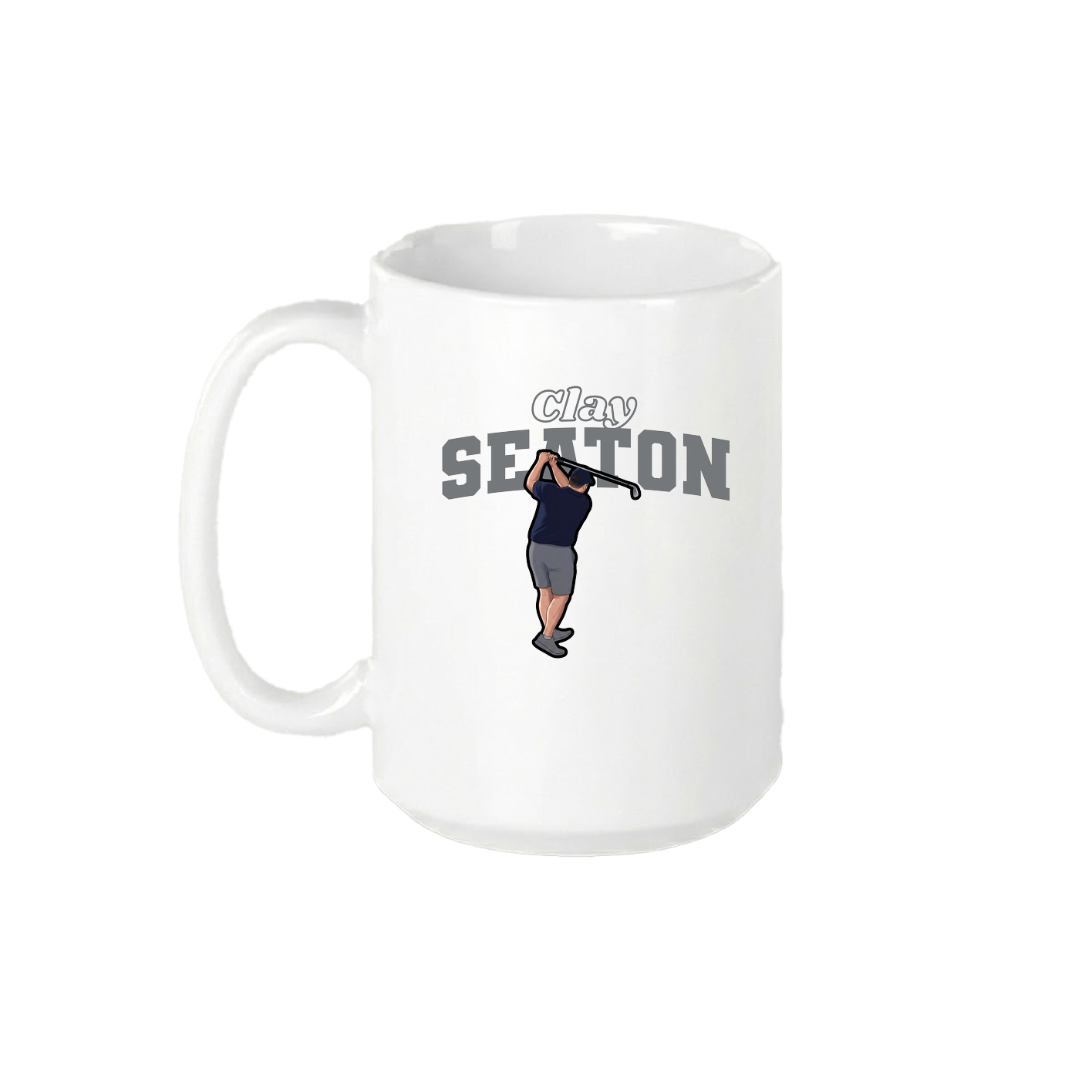 15oz Coffee Mug — Name Arch in White