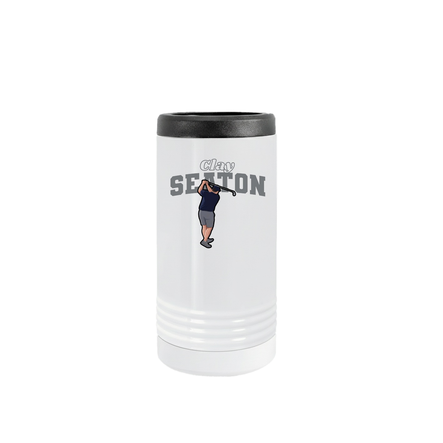 Slim Beverage Holder — Name Arch in White
