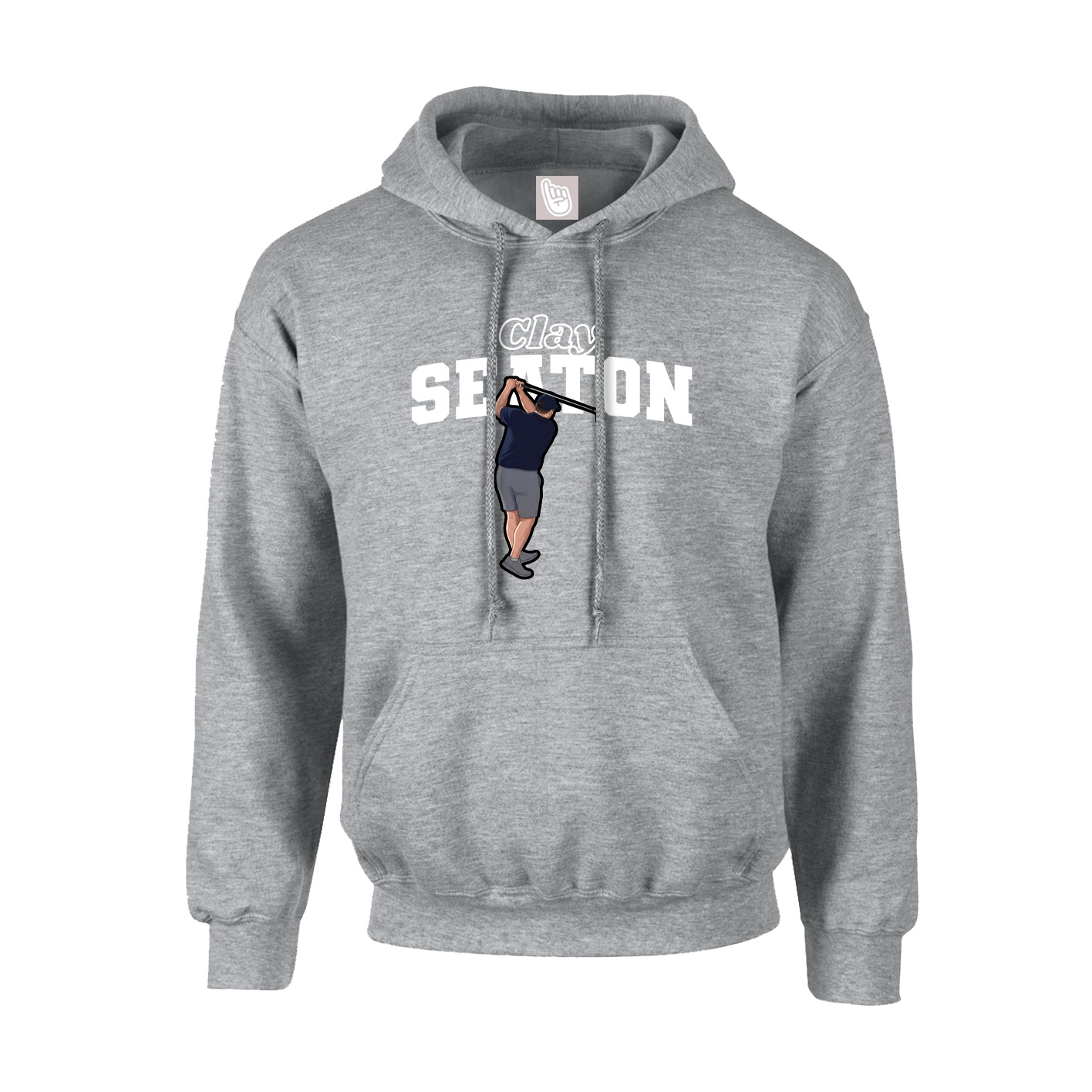 Hoodie — Name Arch in Grey