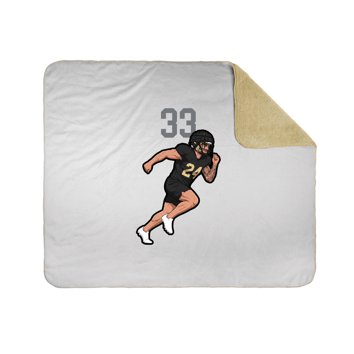 Throw Blanket — Number Top in White