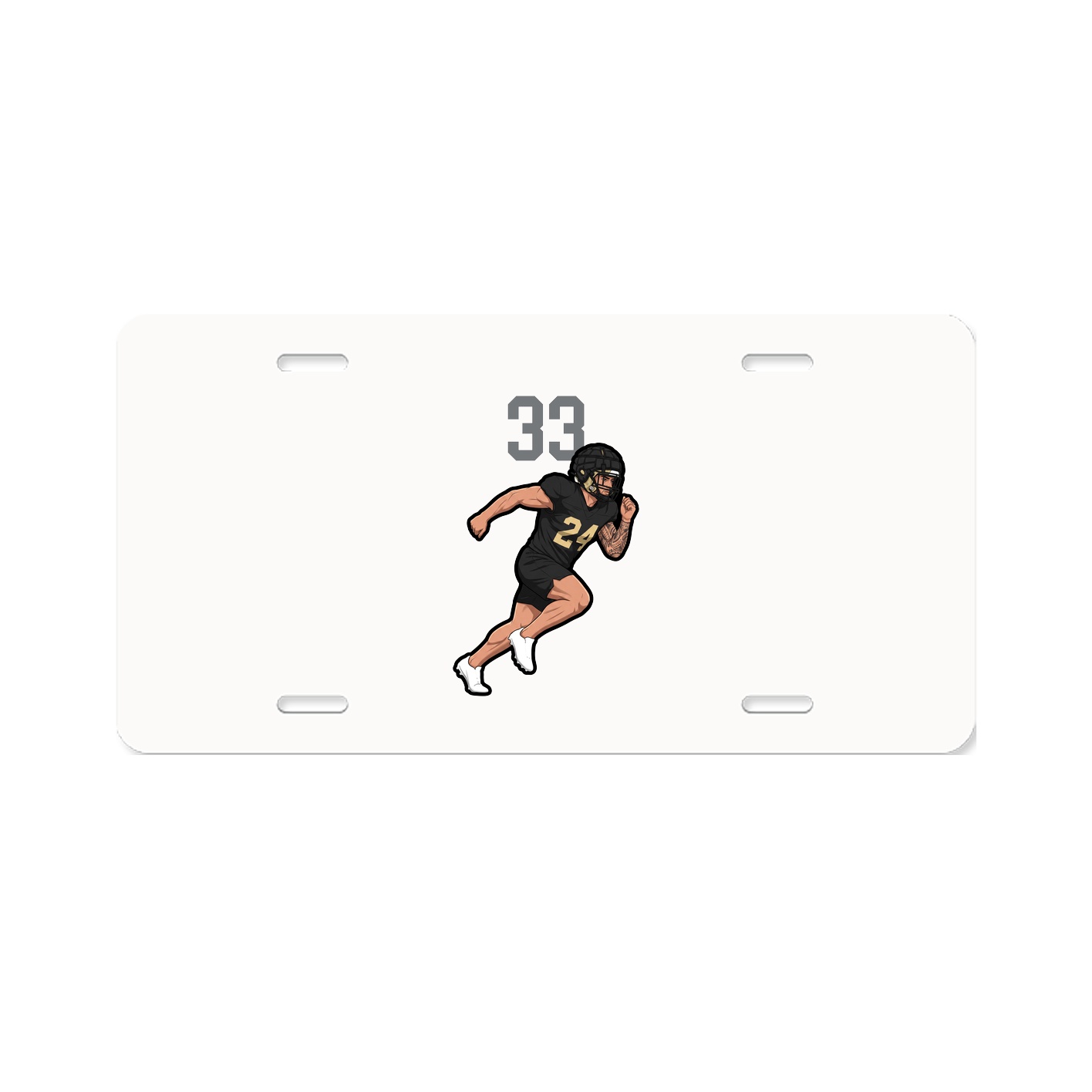 License Plate — Number Top in Classic