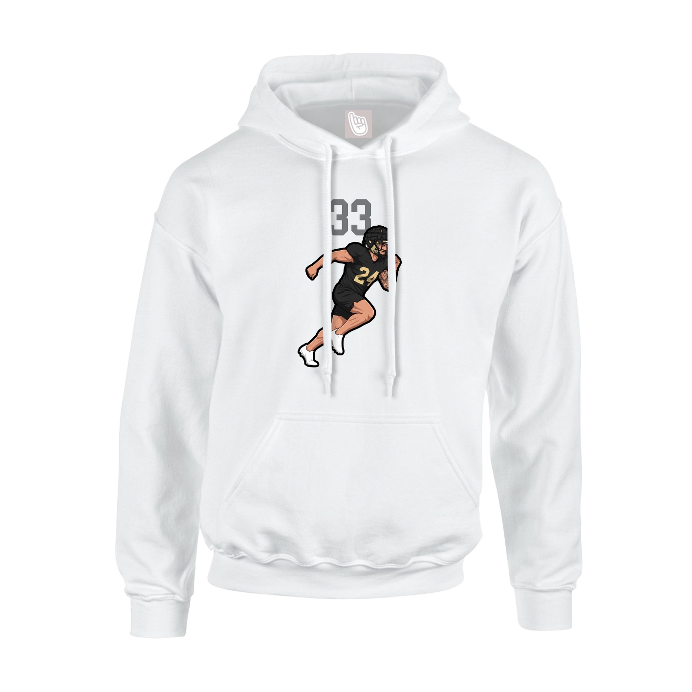 Hoodie — Number Top in White