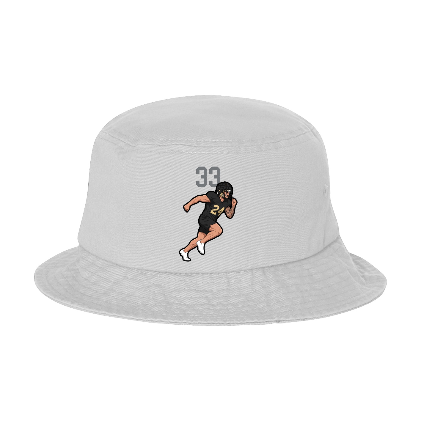 Bucket Cap — Number Top in White