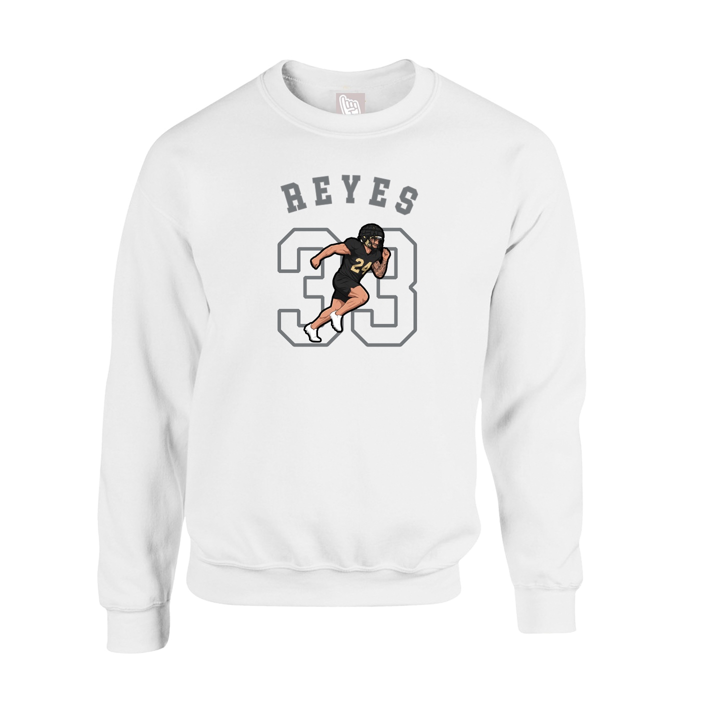 Fleece Crew — Shirsey Arch in White