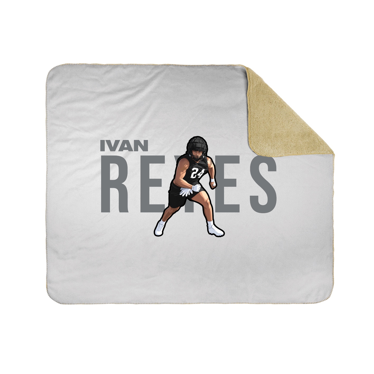Throw Blanket — Player Name in White