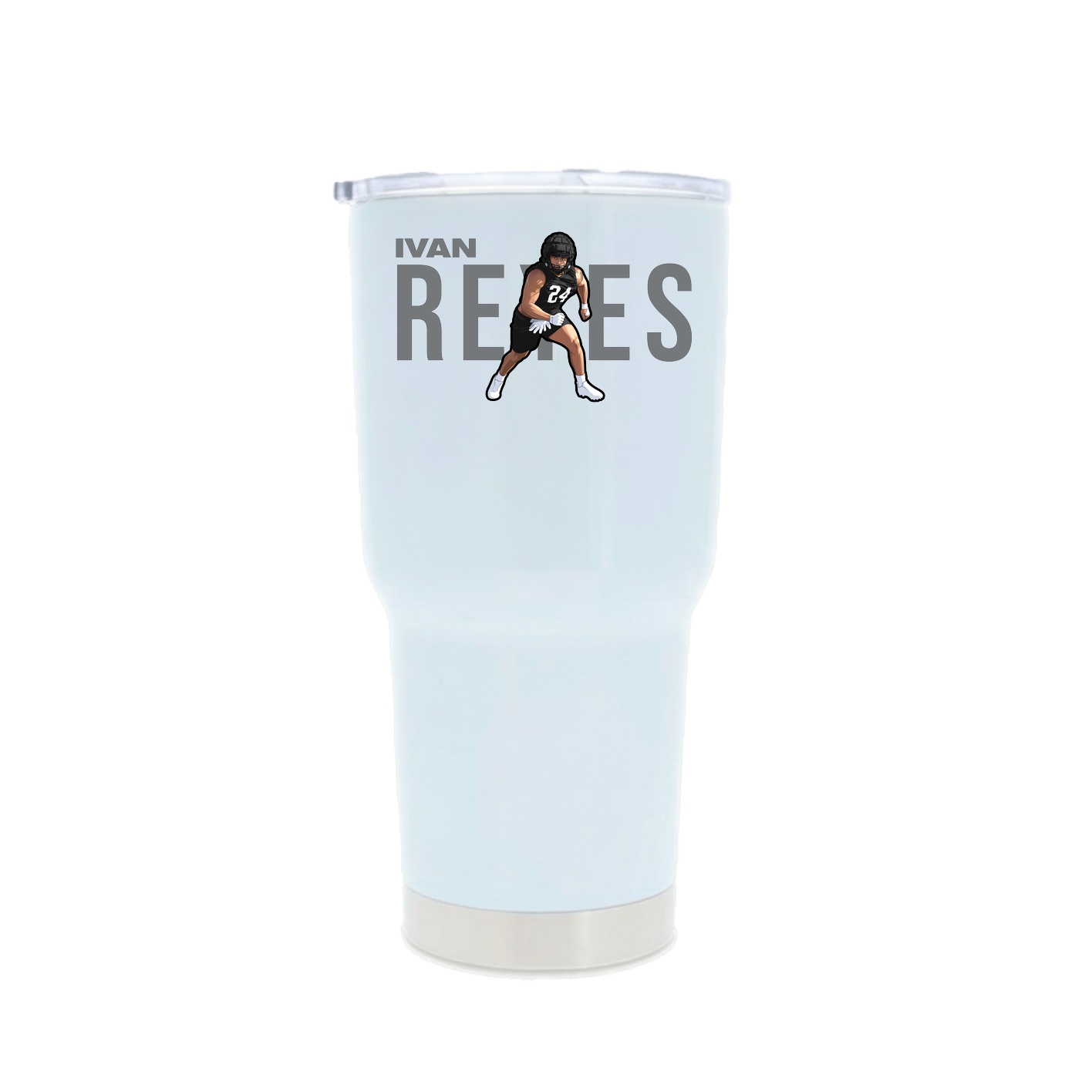 30oz Stainless Steel Tumbler — Player Name in White