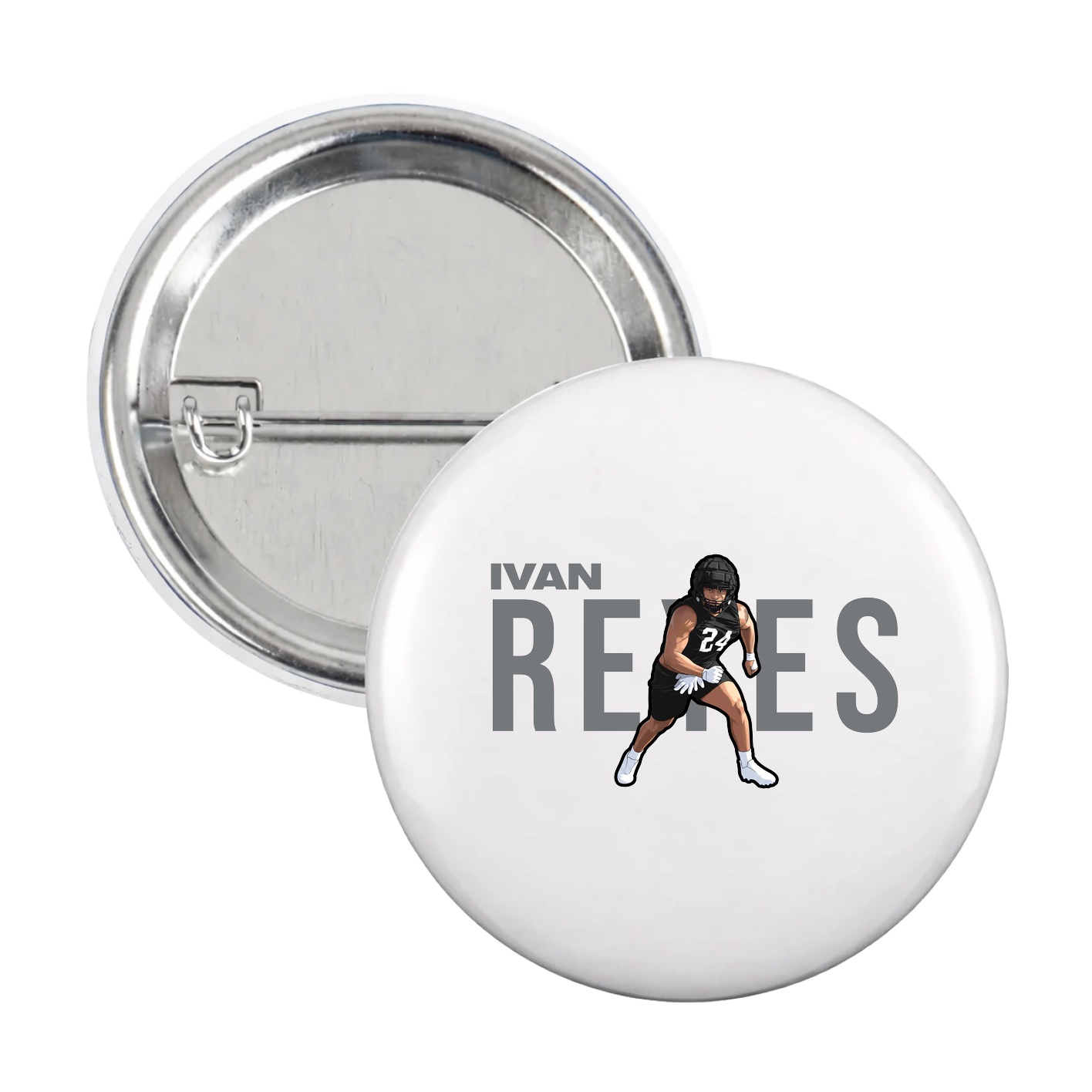 Game Day Button — Player Name in White