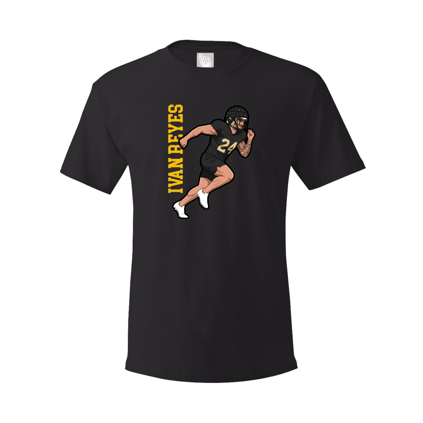 Tee — Name Vertical in Black