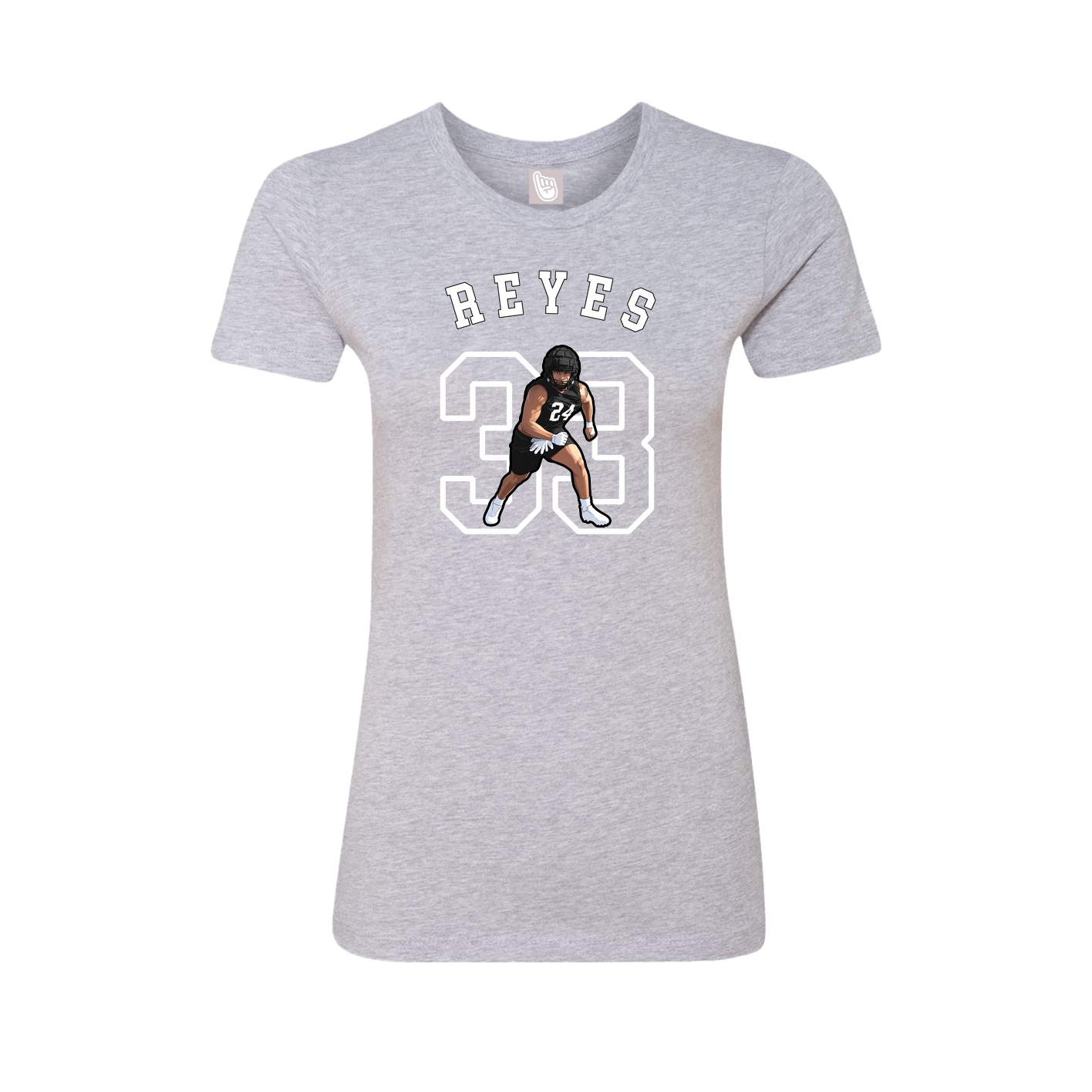Fitted Women's Tee — Shirsey Arch in Grey