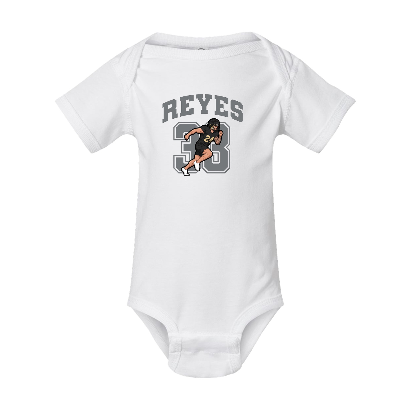 Baby Onesie — Number in White