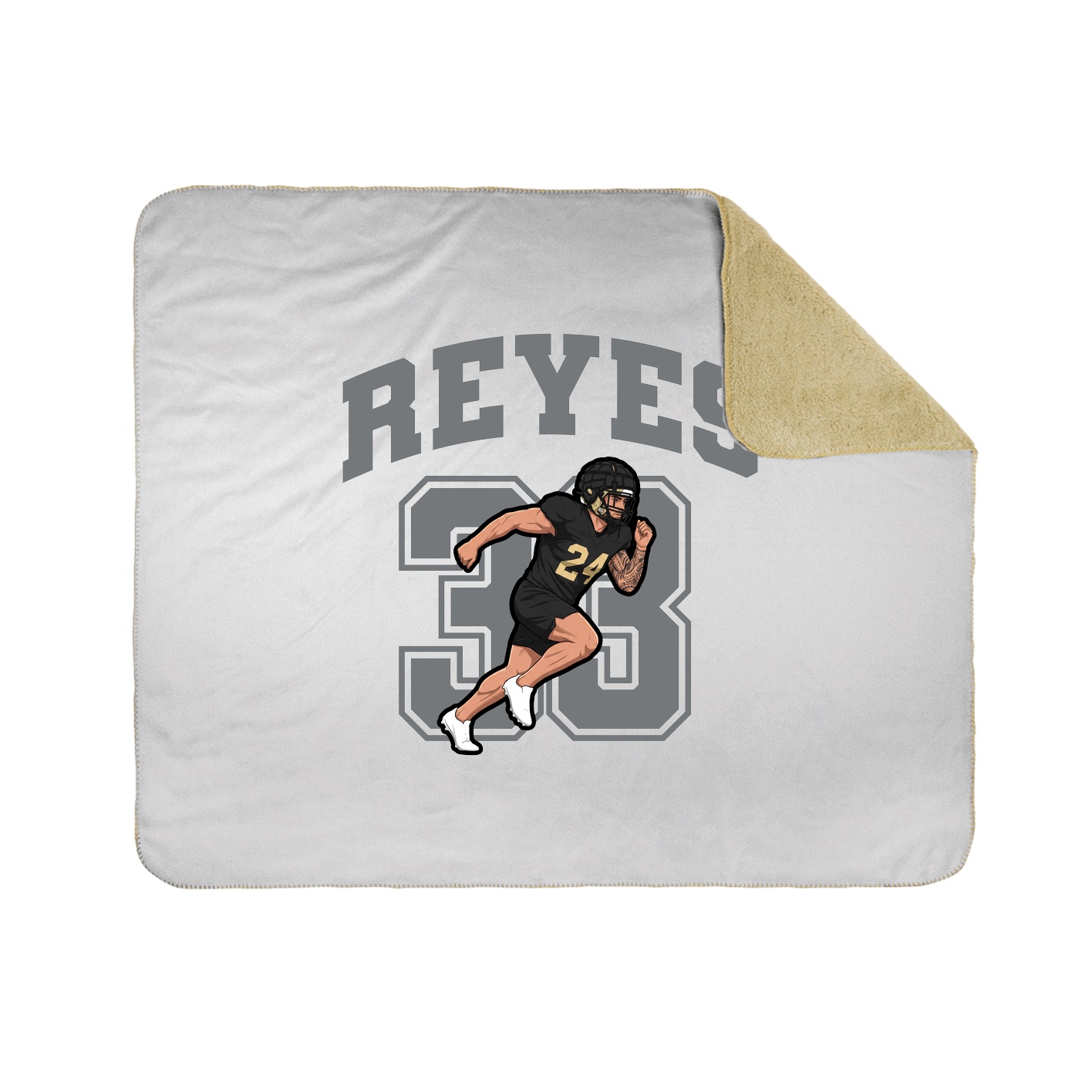 Throw Blanket — Number in White