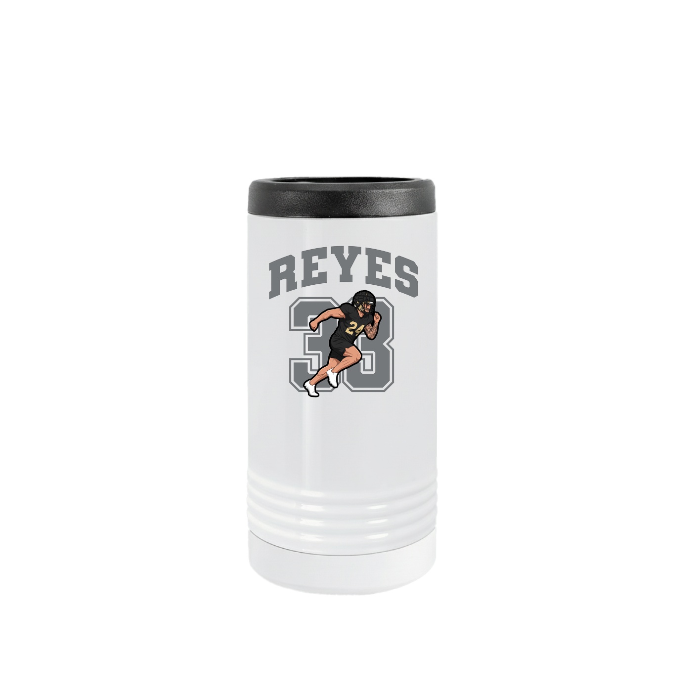 Slim Beverage Holder — Number in White