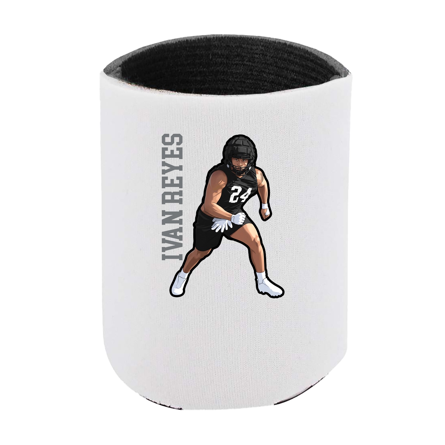 Can Holder — Name Vertical in White