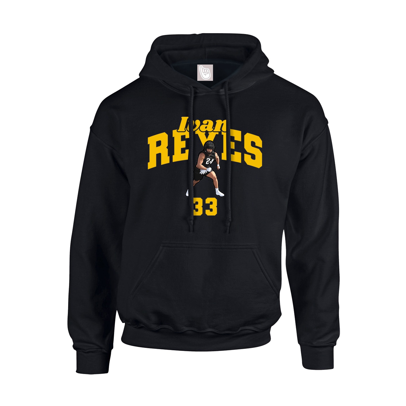 Youth Hoodie — Signature Arch in Black