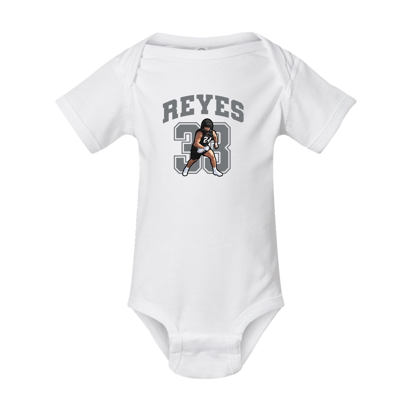 Baby Onesie — Number in White