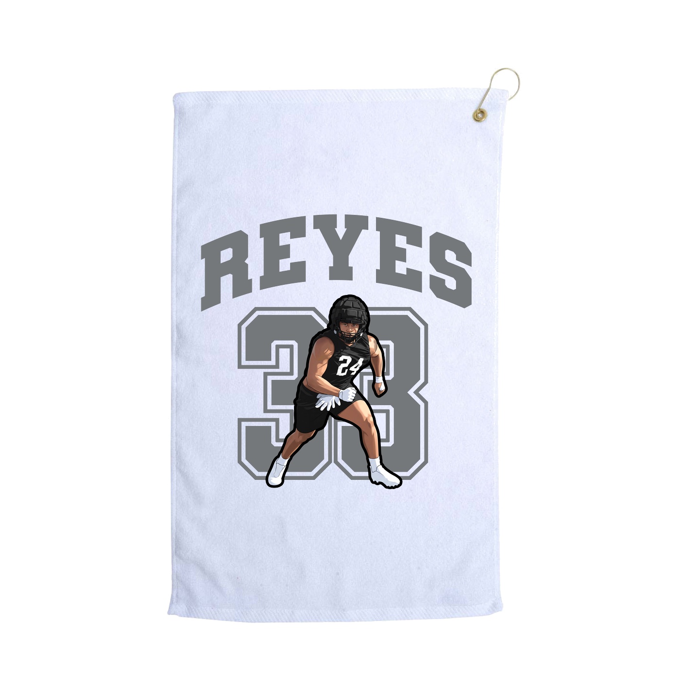 Golf Towel — Number in White